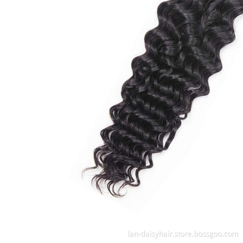 Landaisy Malaysian Deep Curly Virgin Hair Weave Bundles Remy Human Hair Extensions